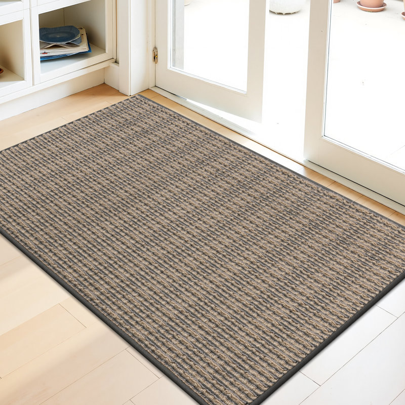 Machine Washable Non-Slip Indoor Outdoor Doormat, Brown, 48" L x 32" W