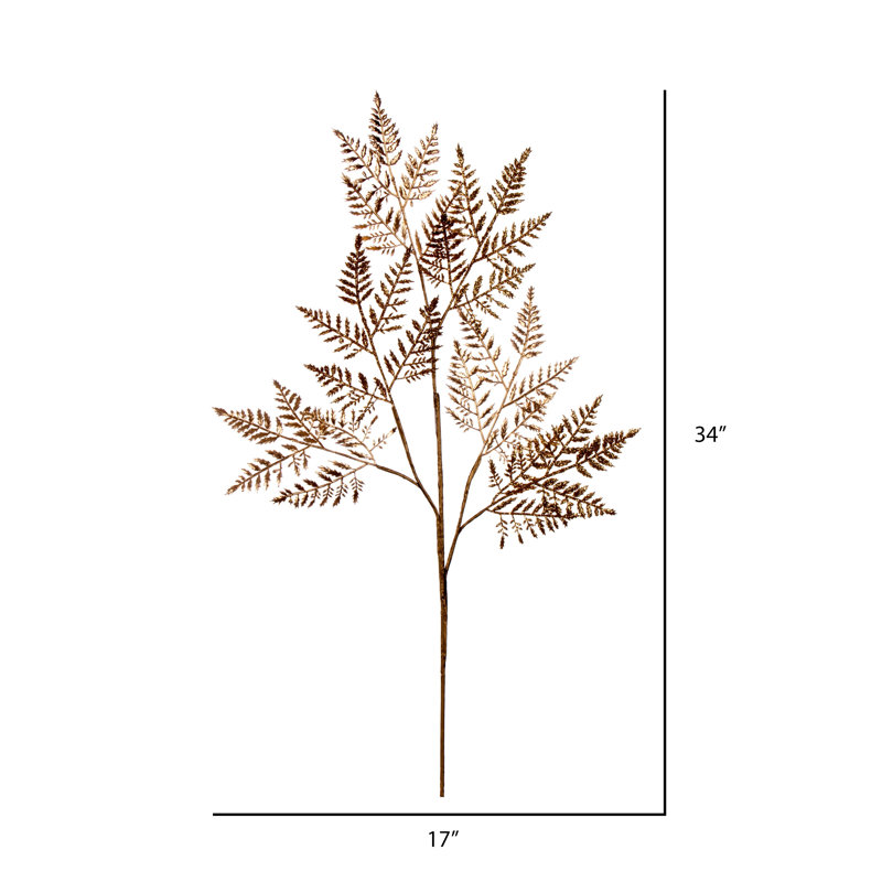 Vickerman 34" Metallic Fern Spray, Gold