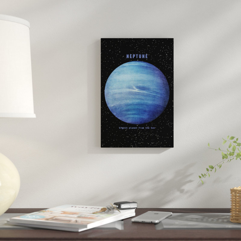 « neptune », impression sur toile, H 18 po x l 12 po x P 1,5 po, Pas de tapis, Toile tendue