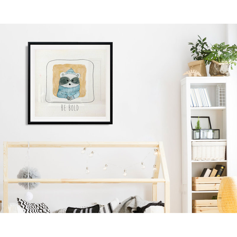 Art « be intelligent » clarinda, H 26,5 po x l 26,5 po x P 1,5 po, Cadre plastique noir