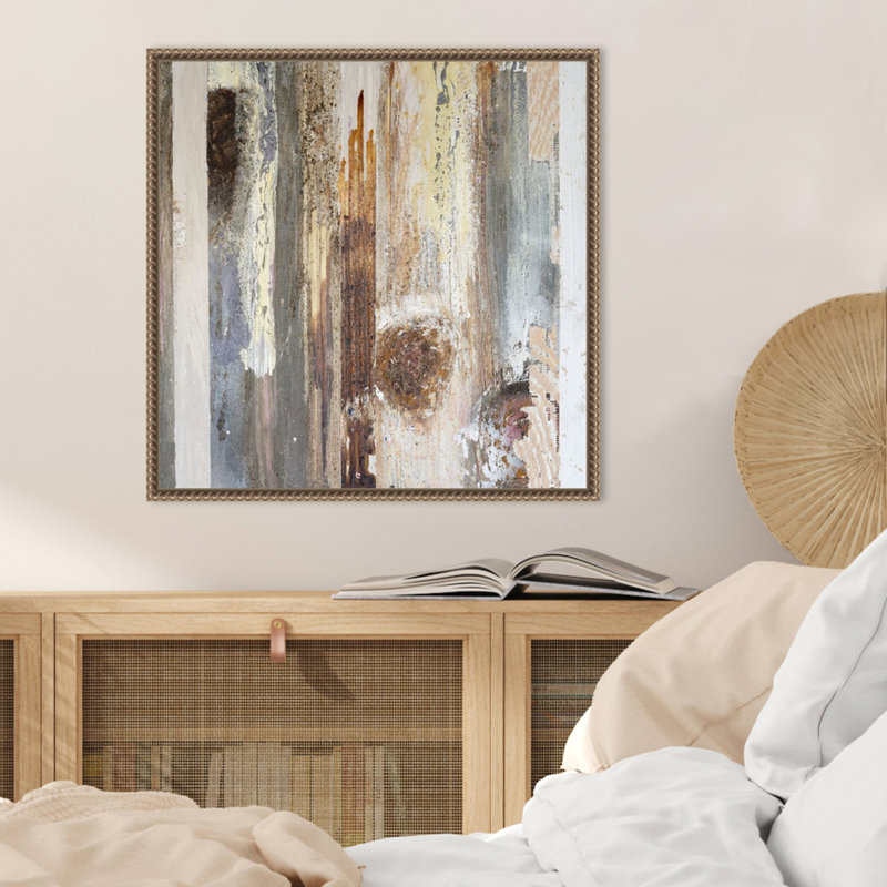 Textured Grain V by Erin McGee Ferrell Framed Canvas Wall Art Print, 22" H x 22" W