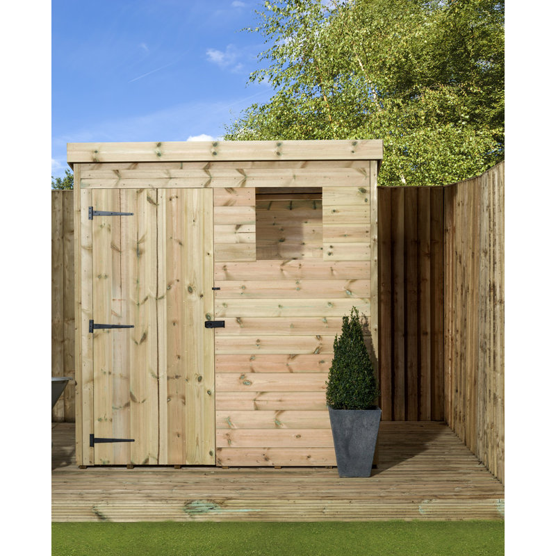 6 Ft. W x 3 Ft. D Shiplap Pent Wooden Shed, 6ft. x 6ft.