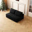 Canapé modulaire Cloud, canapé modulaire moderne avec siège profond, fauteuils rembourrés pour la chambre à coucher du salon, aucun assemblage requis, noir (tissu en velours côtelé moelleux)