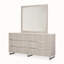 Commode marin à 6 tiroirs avec miroir - Gris