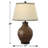 Venezia 28" Coffee Brushstrokes Glass Table Lamp