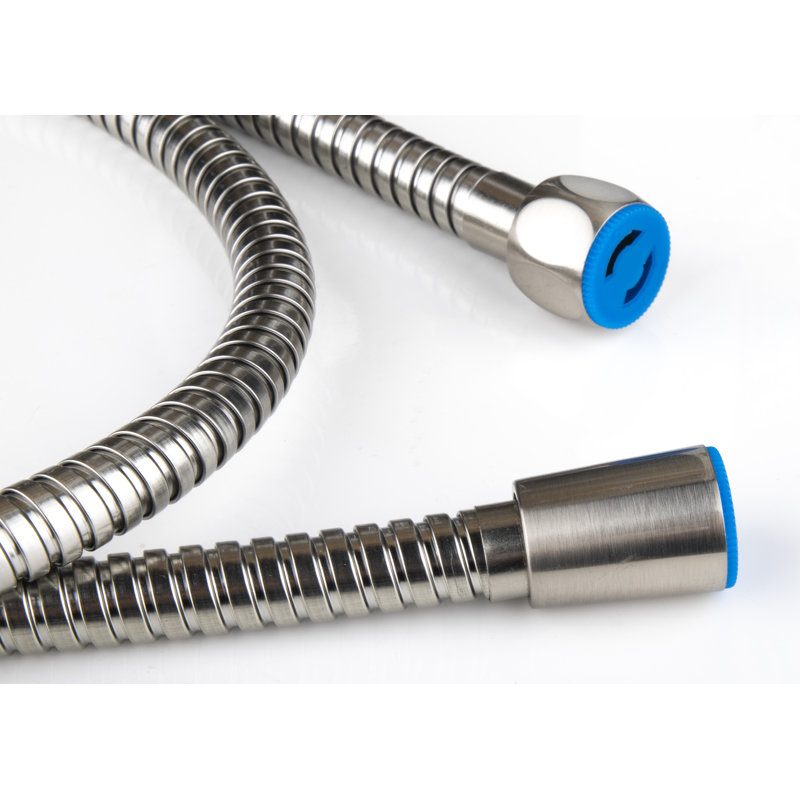 Tuyau de douche extra long et flexible Ana Bath avec 2 écrous en laiton anti-torsion, H 96 po x l 8 po. X P 0,8 po