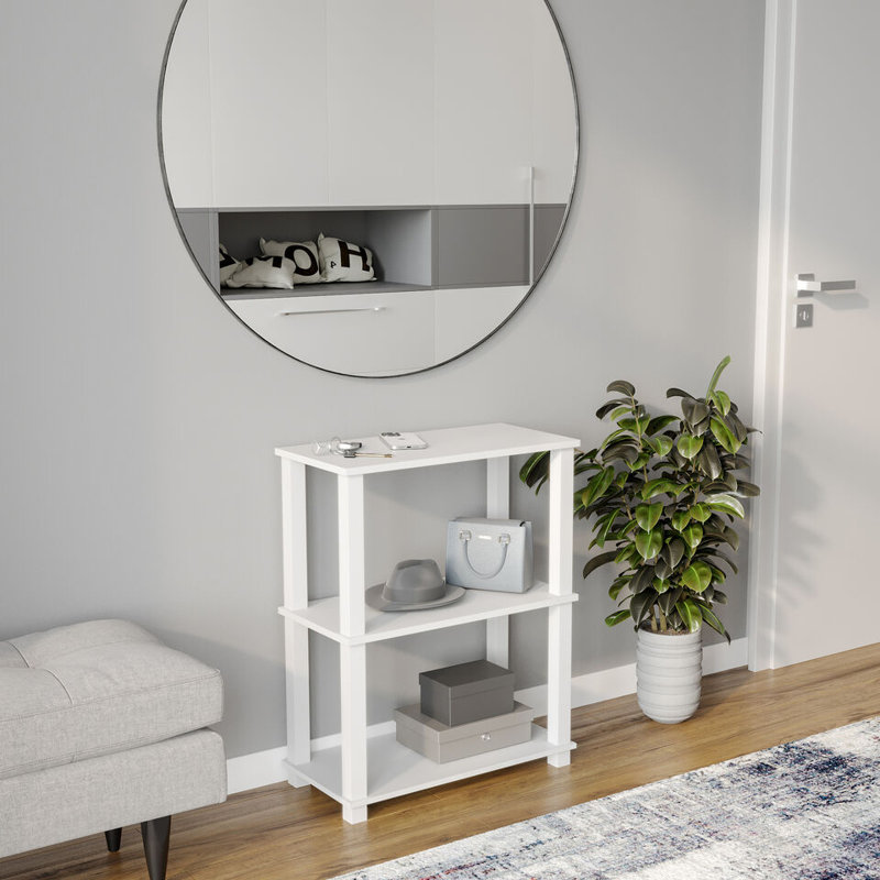 Shavan Solid Wood End Table, White