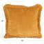 Coussin en velours à volants