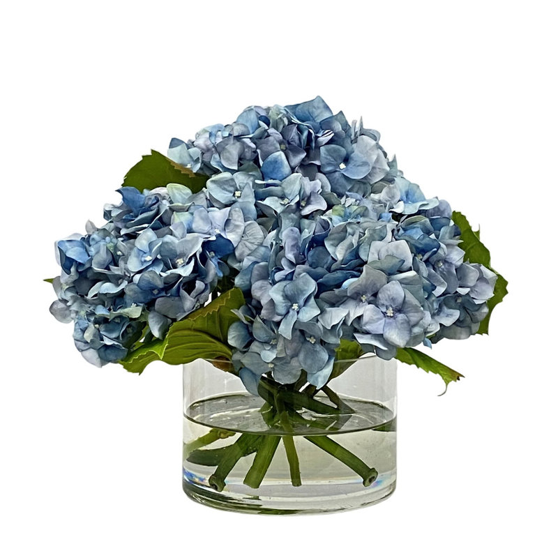 HYDRANGEA IN CYLINDER, Light Blue