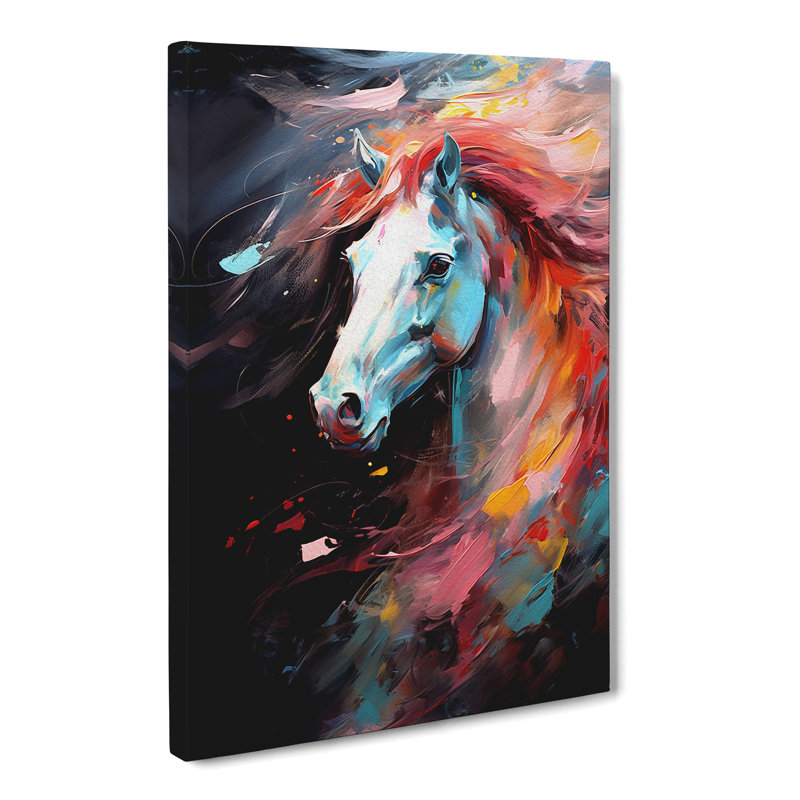 Pony Gestural - Wrapped Canvas, 76cm H x 50cm W x 3cm D