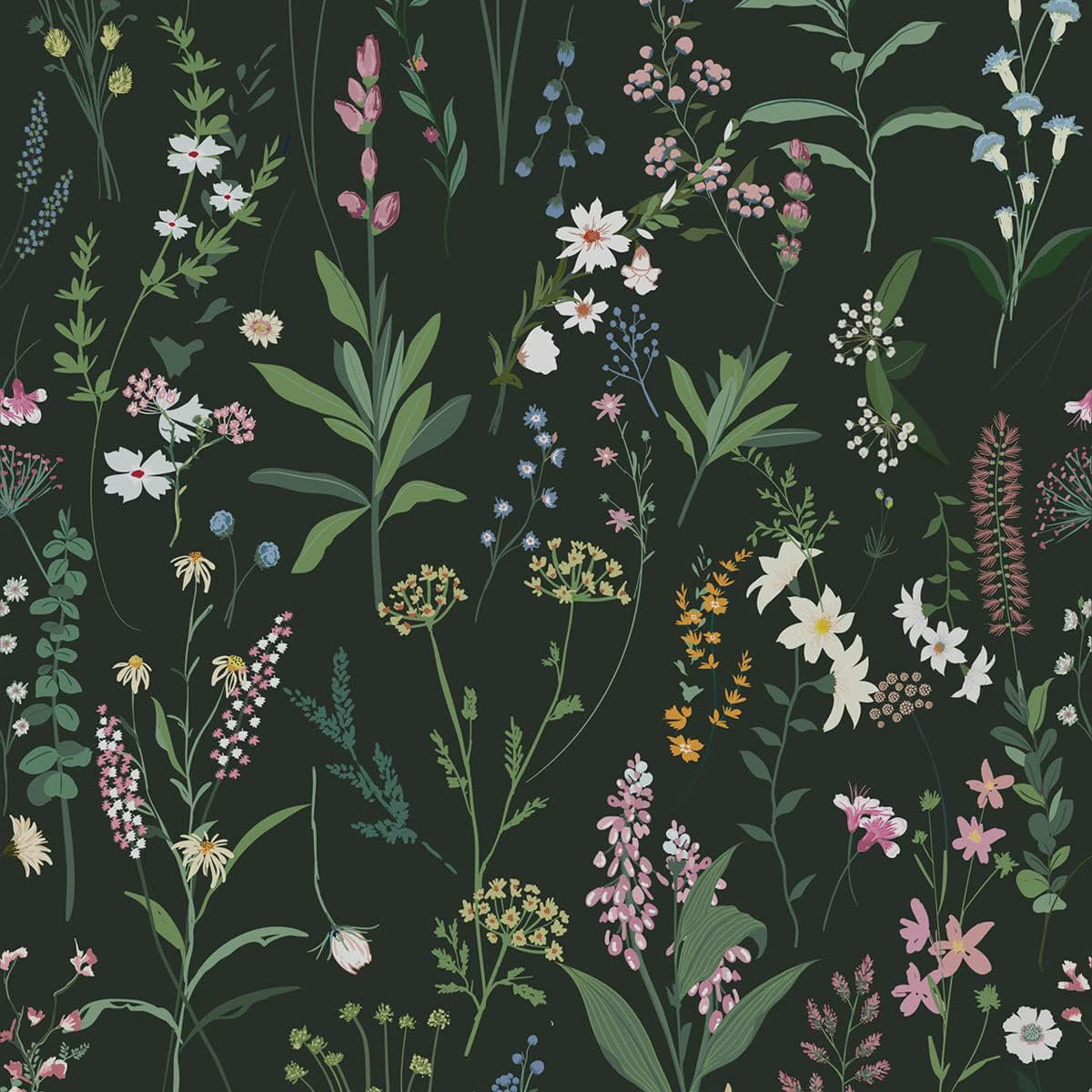 Red Barrel Studio® Peel And Stick Floral Boho Wallpaper - Vintage Vinyl ...