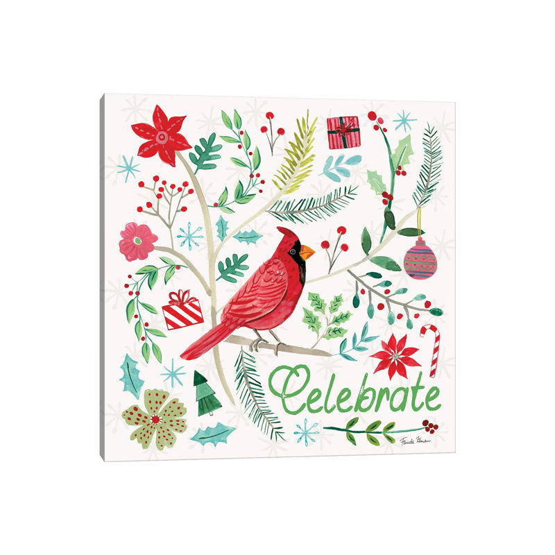 Cheerful Holiday IV by Farida Zaman - Wrapped Canvas Print, 93.98 cm H x 93.98 cm W x 1.91 cm D