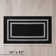 Double Border Machine Tufted Performance Dark Gray/White Rug