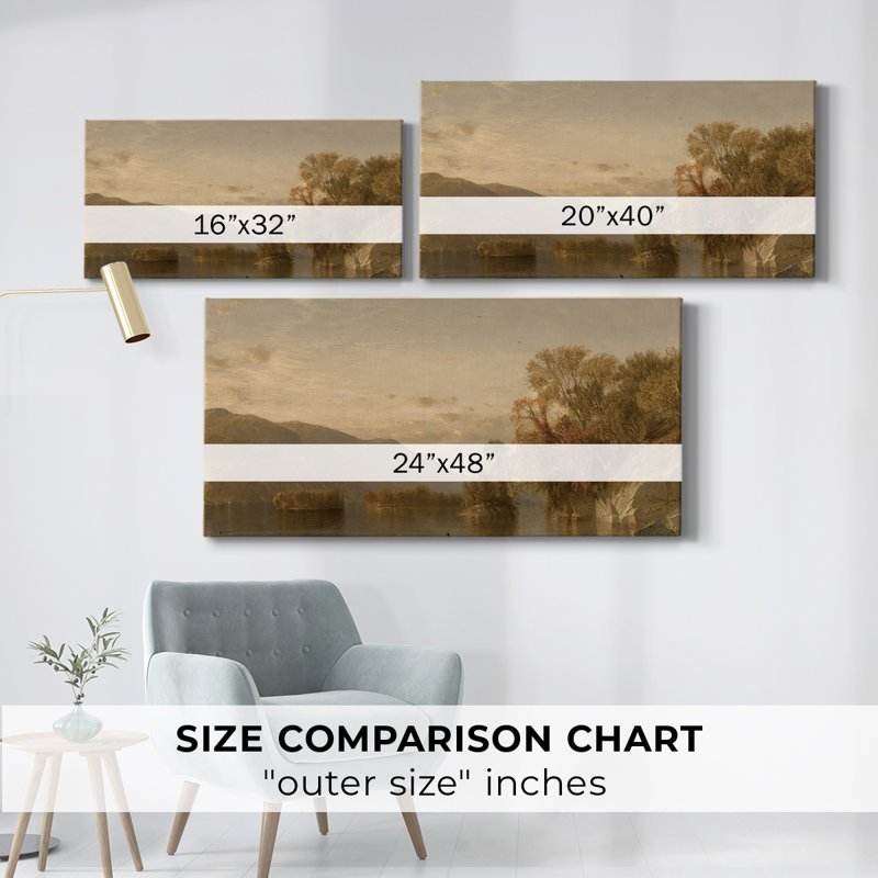 Série paysage - DCCLXII - Toile tendue avec châssis - Prêt à accrocher, H 16 po x l 32 po