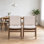 Chaise de salle à manger rembourrée en bois de noyer et beige, chaise d'appoint de cuisine ergonomique moderne, chaise de salle à manger sans accoudoirs avec structure en bois massif pour la maison, le restaurant