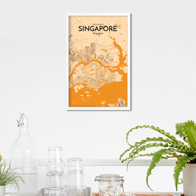 Carte de la ville de Singapour, impression