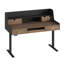 Bureau debout électrique moderne de 55 po de largeur avec 5 tiroirs, tablette pour moniteur et concentrateur électrique pour bureau personnel