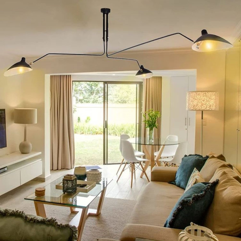 Davita Wrought Iron 3-Light Chandelier