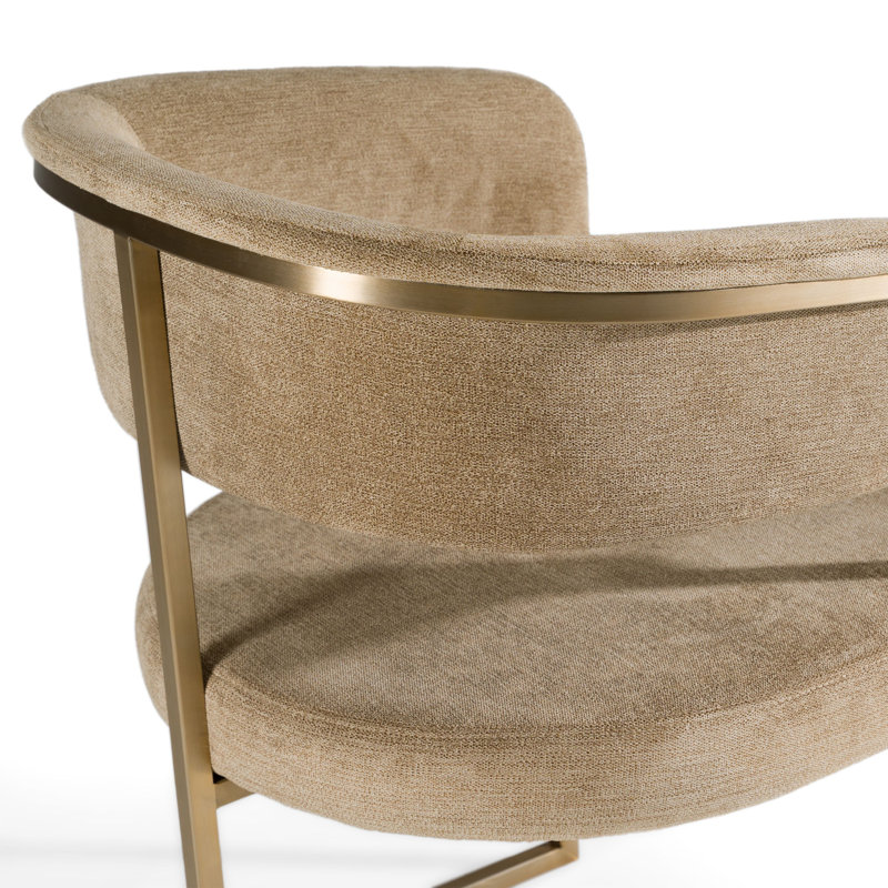 Sebastian - Modern Fabric + Dining Chair, Brown