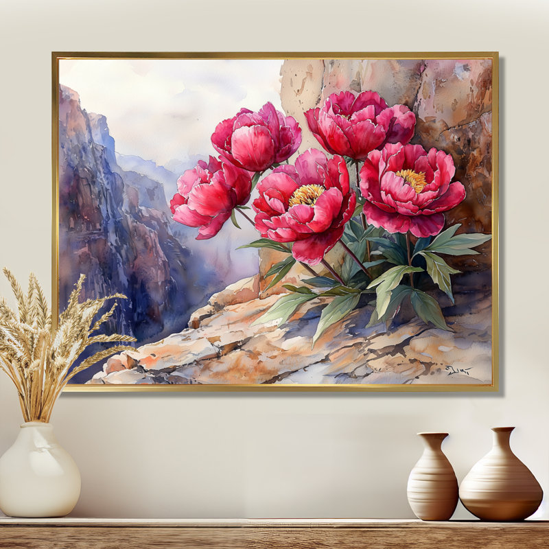 Peintures sur toile Inmar, Impression encadrée flottante, H 16 po x l 32 po, Doré