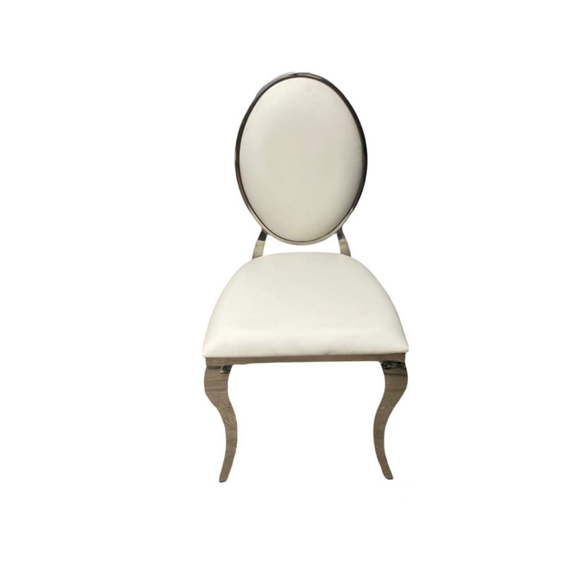 Chaise sans accoudoirs Catherine (ensemble de 4), Chrome