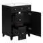 Bathroom Vanity Cabinet With Ceramic Sink, 2 Drawers, 1 Door-11904987