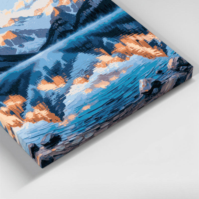 Art mural sur toile Sci Fi Alpine Lake, H 11 po x l 14 po