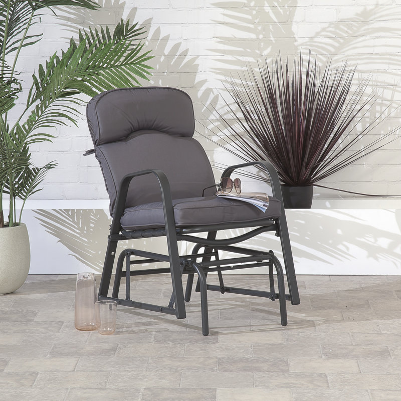 Fauteuil coulissant d'extérieur en acier thermolaqué Poultney