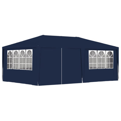 vidaXL Party Tent Blue Polyethylene, Steel Large Collapsible