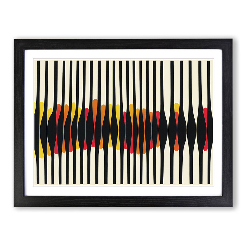Smashing Modern Abstract Art - Single Picture Frame Print, 46cm H x 64cm W x 2cm D, Black