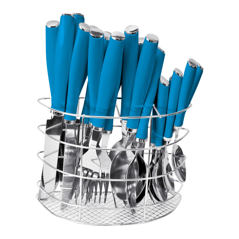 24-Piece Cutlery Set, Sky Blue