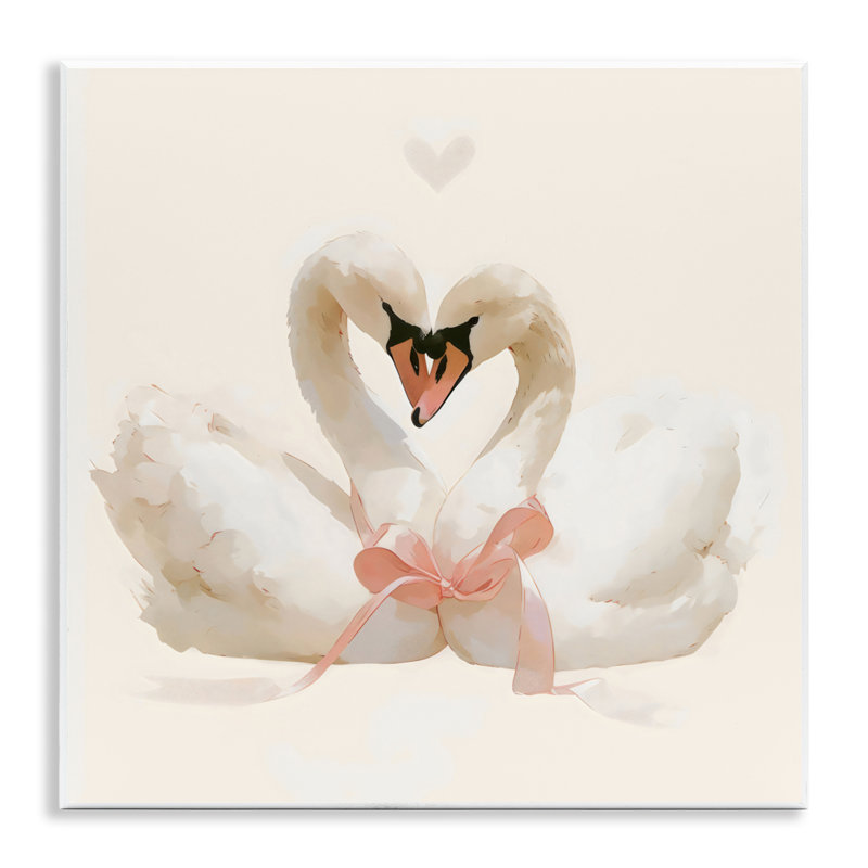 Plaque murale «Swan pair with bow», design par Creative Studio