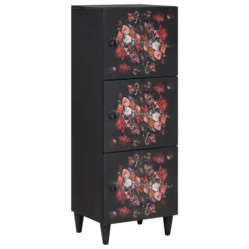 Solid Wood Rectangle Accent Cabinet