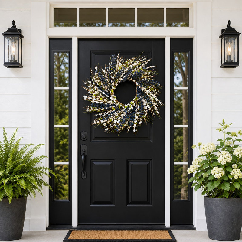 Couronne de porte artificielle 24 po