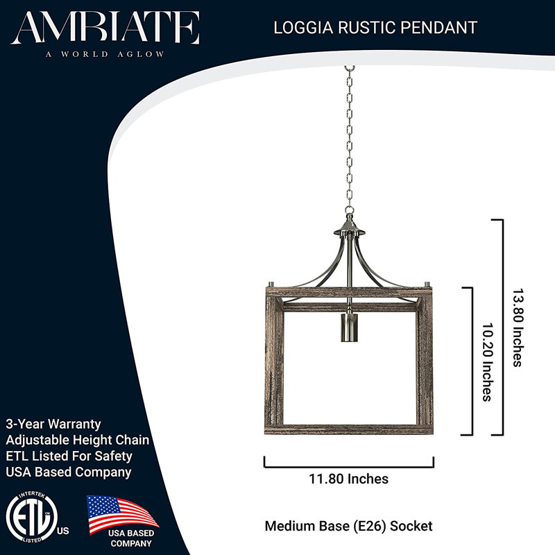 1 - Light Nickel Lantern Pendant