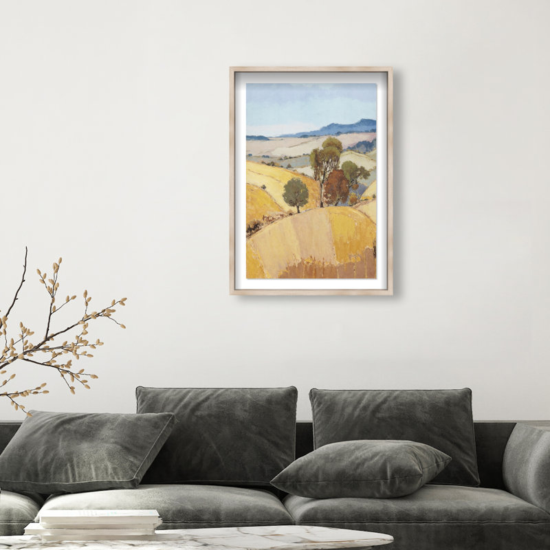 From Home Framed Graphic Art, 25.5"H x 37.5"W, Natural Oak Shadowbox