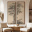 «Vintage Landscape Wall Art», ensemble de 2 toiles encadrées 20 x 60 pouces-174525052