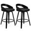 Swivel Upholstered Counter Stool with Metal Frame