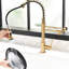 Robinet d'eau potable pour la cuisine, filtre rétractable, évier de cuisine purificateur en or noir et nickel, robinet de sortie indépendant, robinet filtrant, eau chaude froide