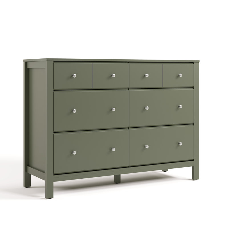 Commode double 6 tiroirs Horizon, Olive