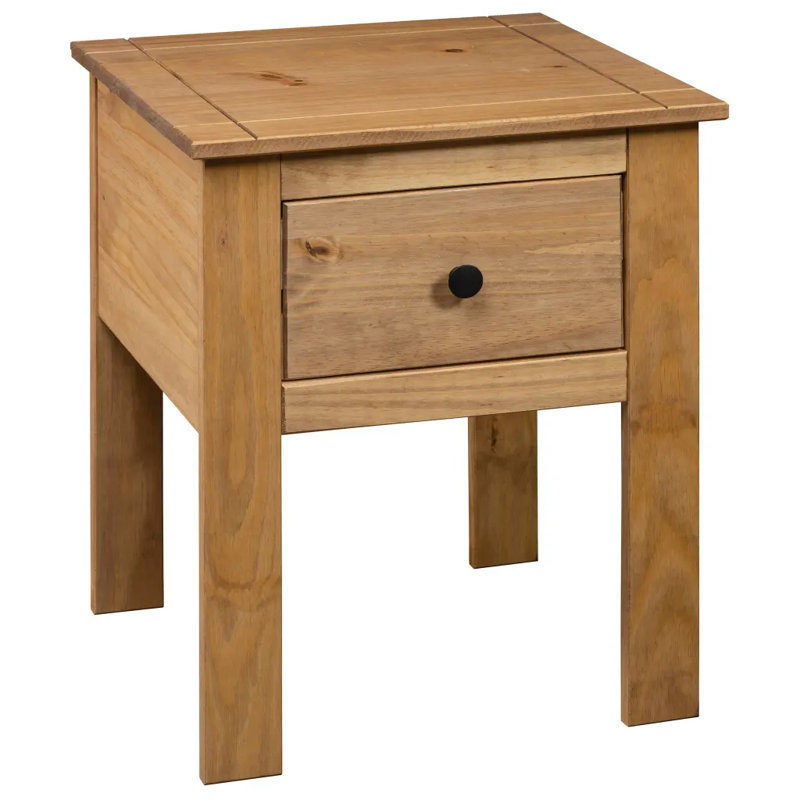 Aldeburgh 46cm W Solid Wood Bedside Table, Brown