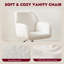 Chaise de bureau en velours Vanity Chair-129929497