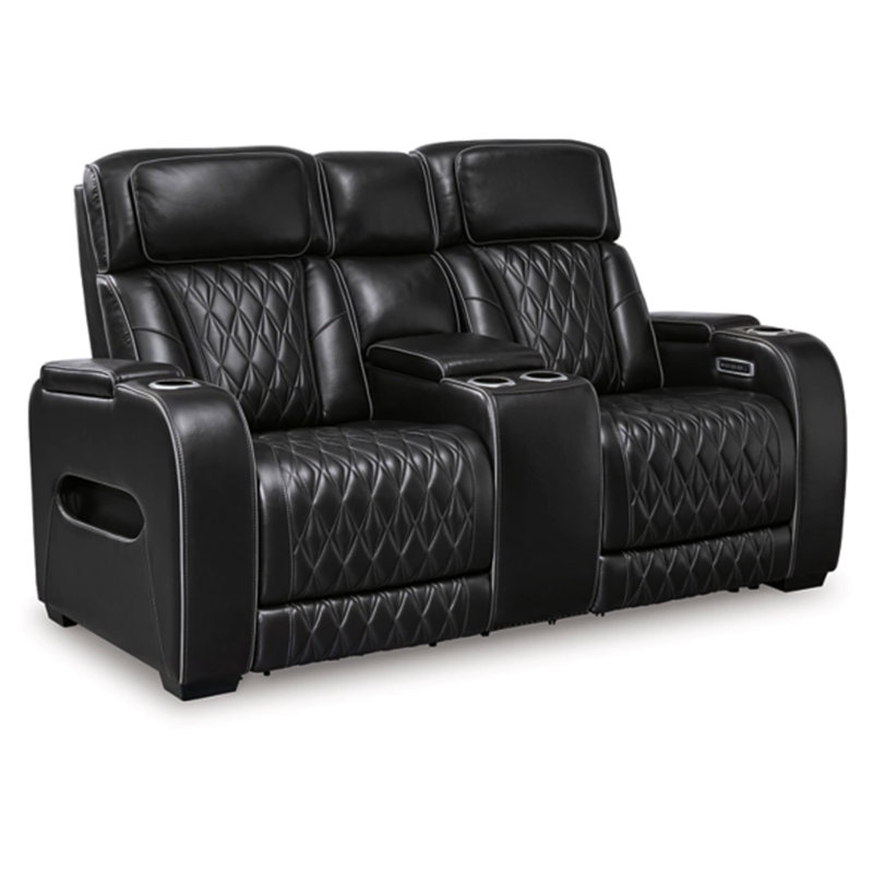 Boyington Upholstered Sofa, 44.5" H x 75" W x 40" D, Black