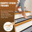 Paquet de 15 tapis d'escalier antidérapants avec envers en caoutchouc - Tapis de couloir en polyester 30 po x 8 po pour les marches en bois intérieur, doux et sécuritaire pour les enfants, les personnes âgées et les animaux de compagnie, tapis antidérapants faciles à installer