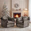 Fauteuil d'appoint à accoudoirs recouverts de chenille avec accoudoirs minces en chenille-1847797759