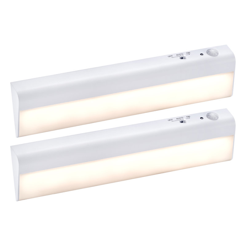 White Battery Operated 9'' LED Under Cabinet Light Bar Kit