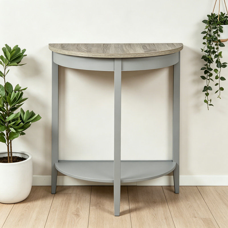 Justino Natural Oak & Gray Finish Console Table