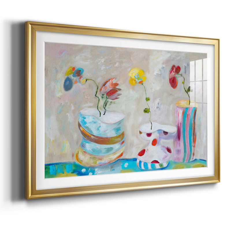 «Play Time», impression encadrée sur papier, Or, H 30 po x l 44 po x P 1,5 po