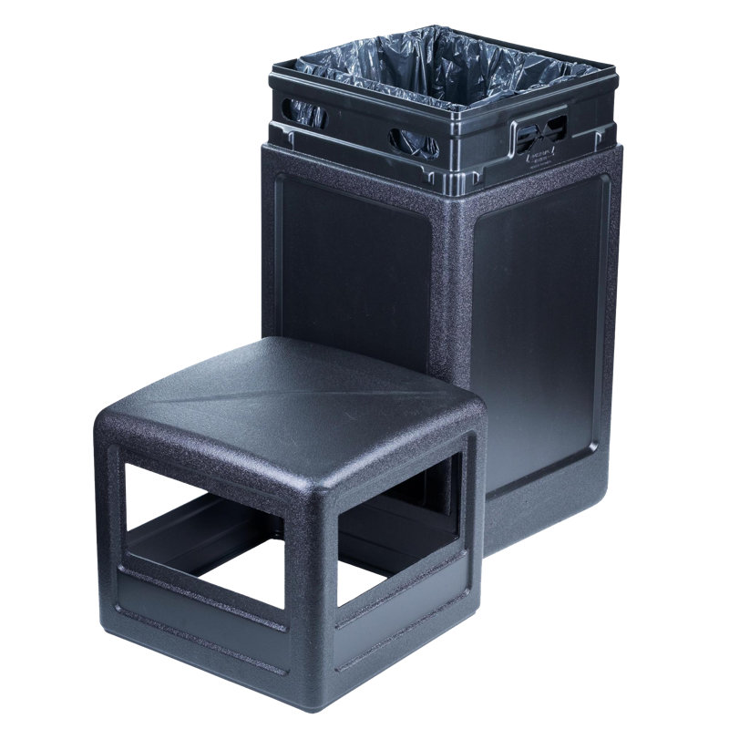 Poubelle PolyTec 42 gallons, Brun