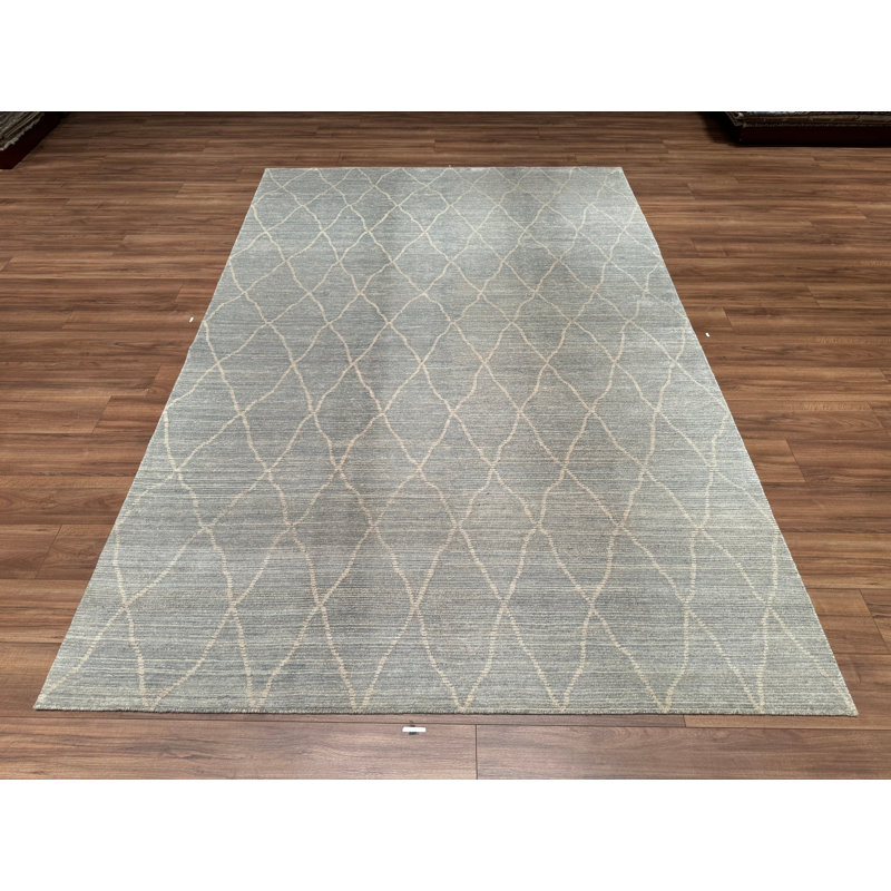 Tapis gris en laine noué à la main Original Original